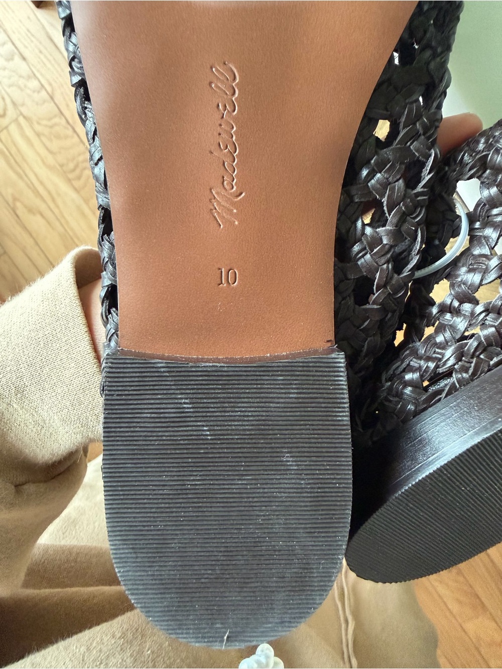 Madewell Brown Braided Pointed-Toe Flats - Picture 3 of 9
